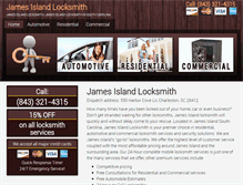 Tablet Screenshot of jamesislandlocksmith.com